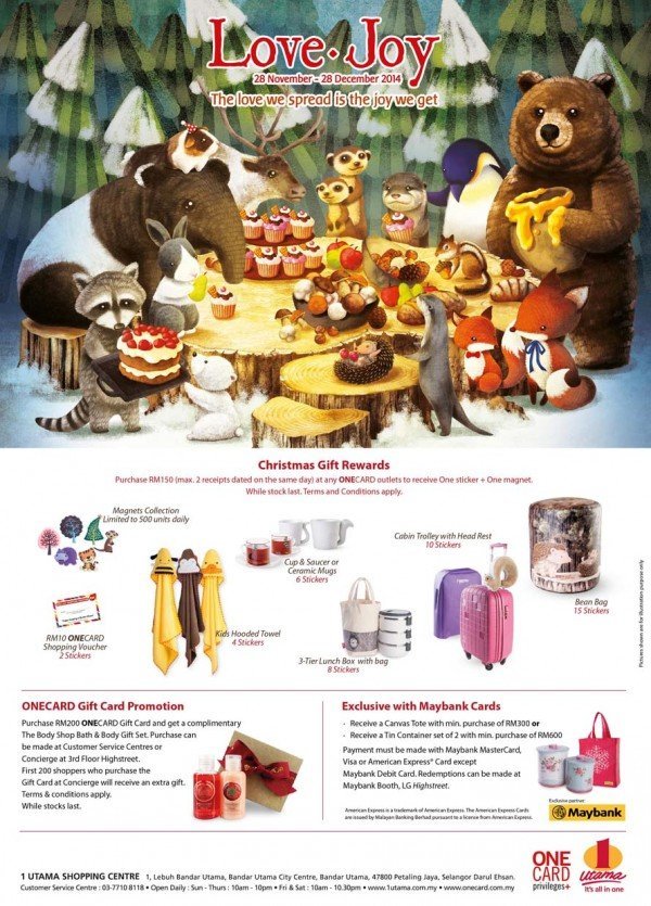 1 utama shopping centre rustic woodland christmas 2014