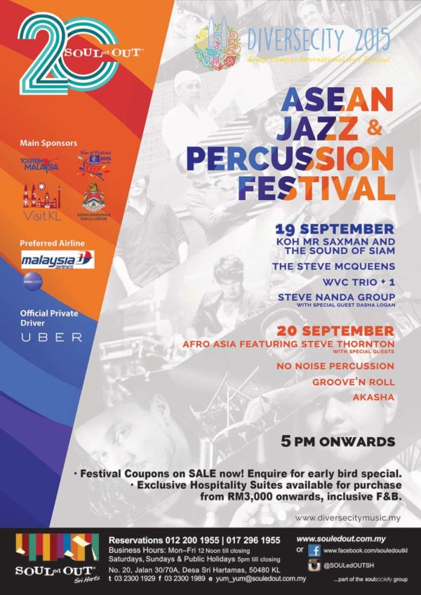 souled out 20th anniversary with asean jazz and percussion festival