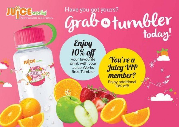 juice works pink bros tumbler promotion