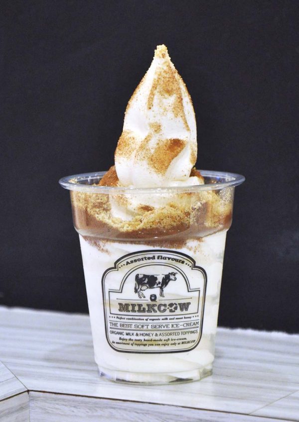 milkcow organic milk soft serve ice cream chocomalt