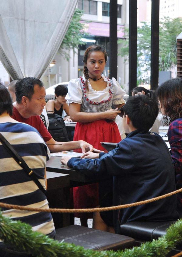 oktoberfest brotzeit german bier bar restaurant guests