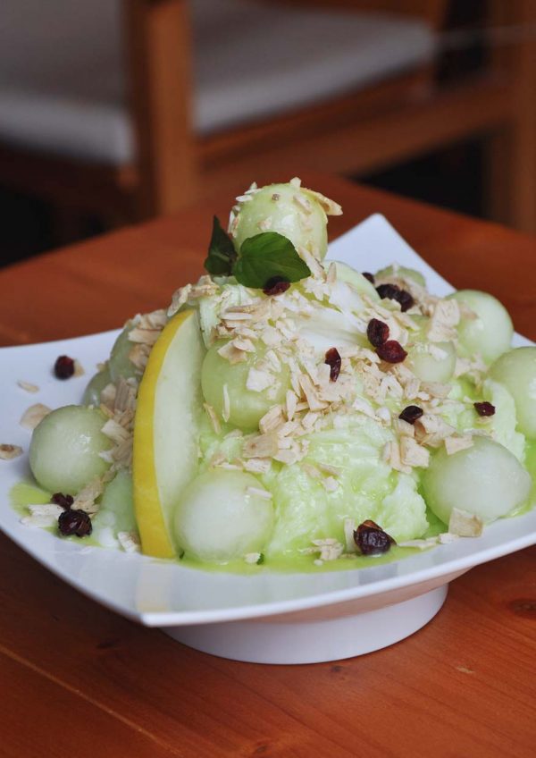 seasonal special menu melon smile caffe bene malaysia melon snowflake