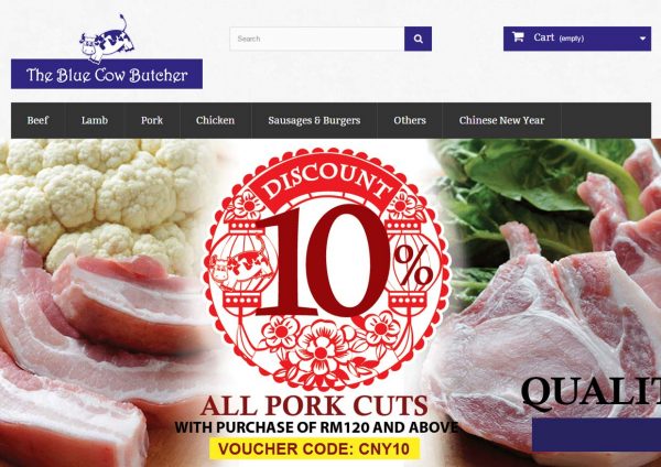 blue cow butcher online ordering meat klang valley website