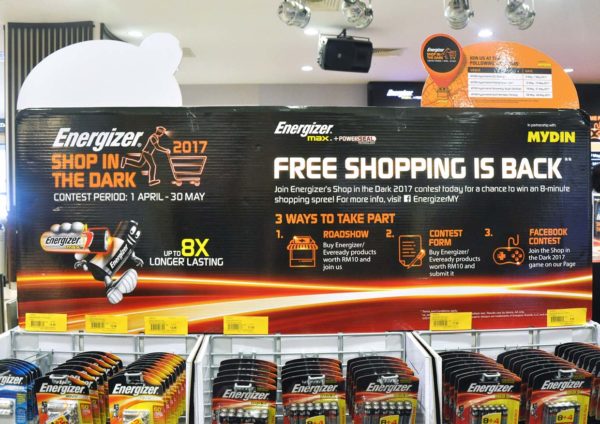 energizer shop in the dark campaign with mydin