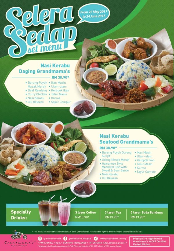 grandmama's malaysia cuisine selera sedap set menu ramadan promo klia genting