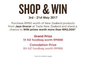 taste new zealand food fair jaya grocer shop and win