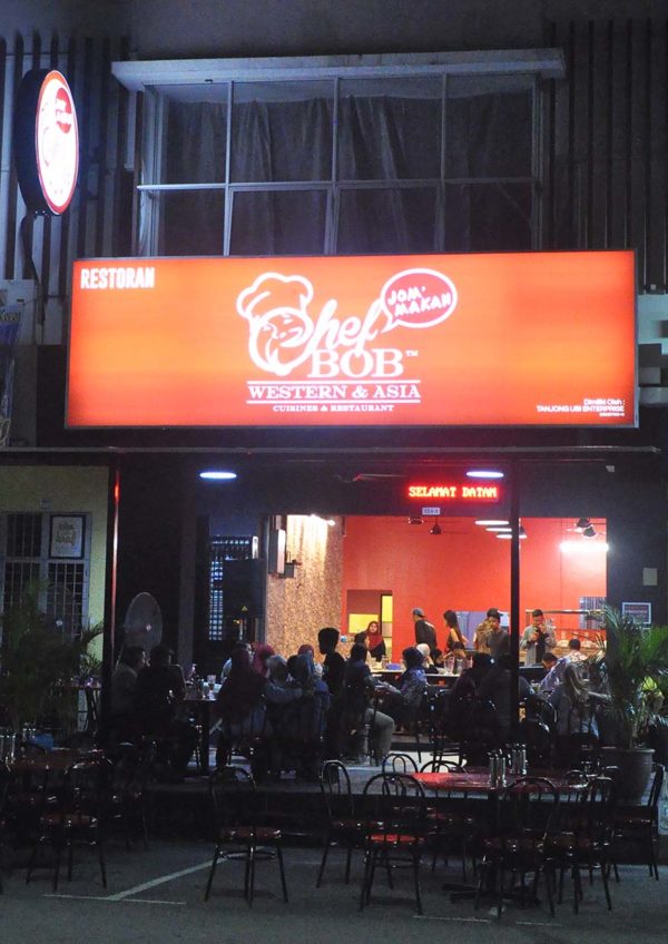 chef bob western asian restaurant ttdi grove kajang red signage