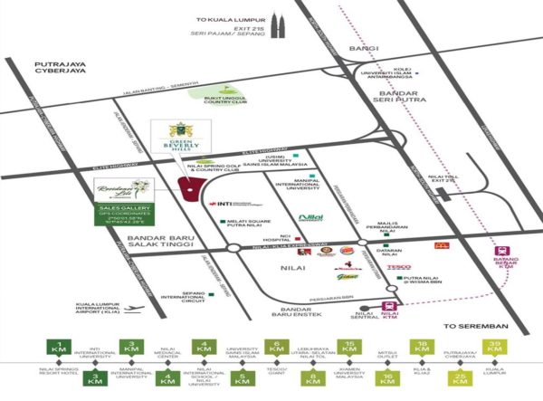 residensi lili green beverly hills nilai the rustic experience location map