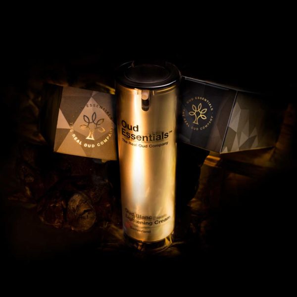 oud essentials swiss brand anti ageing skincare line oud blanc lightening cream