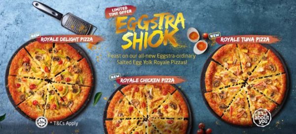 dominos pizza eggstra shiok royale salted egg varieties
