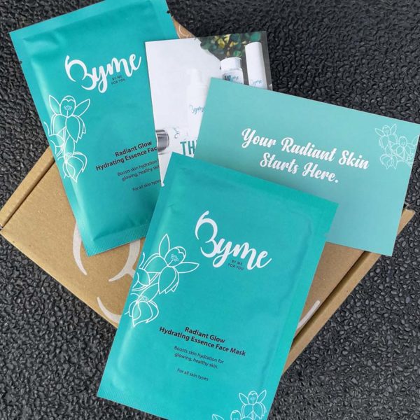 byme radiant glow skincare hydrating essence face mask