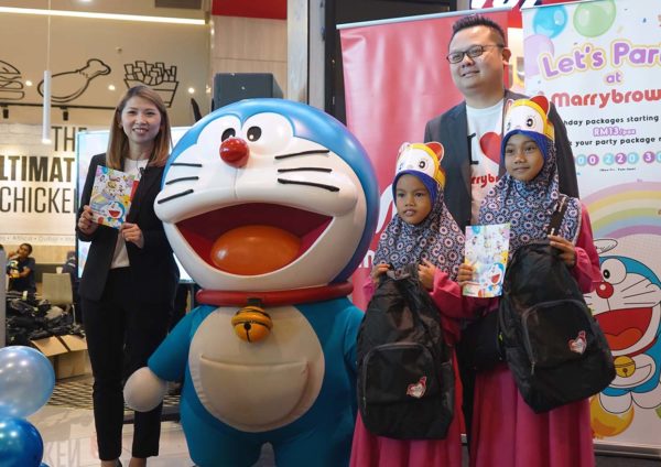marrybrown doraemon birthday bash package school bags
