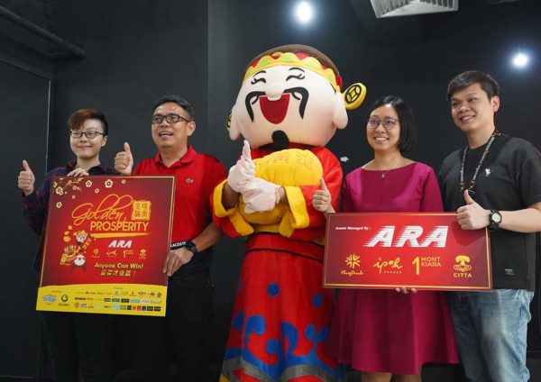 ara malls golden prosperity anyone can win cny campaign team
