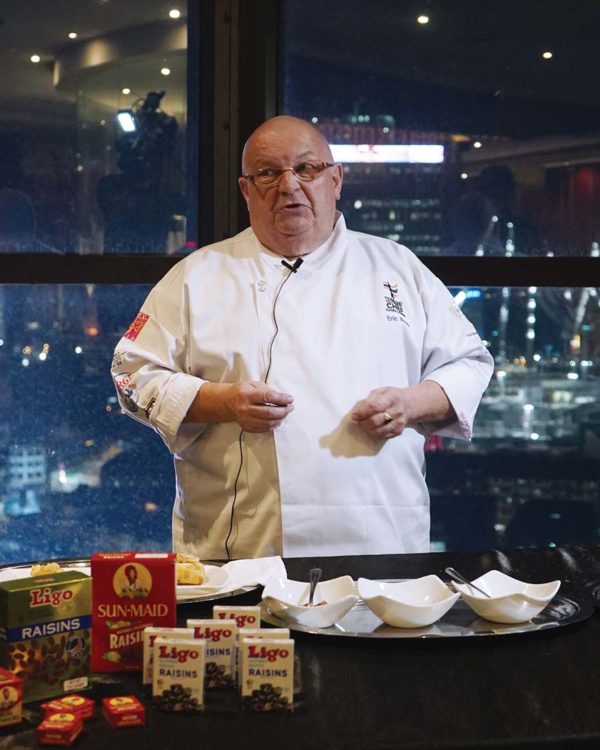california raisins samplings on the fourteen chef erich anton roos