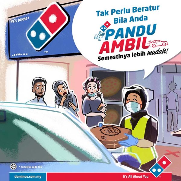 dominos pizza malaysia 50 percent off pandu ambil