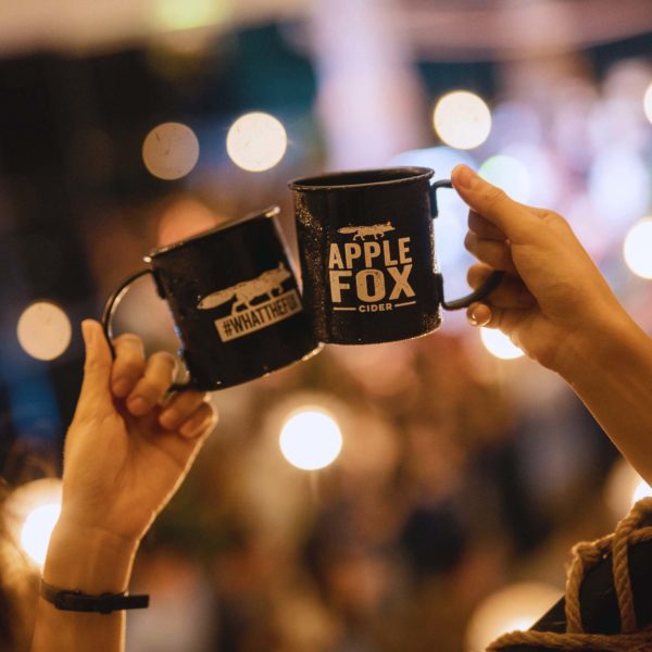 apple fox cider aluminium mug