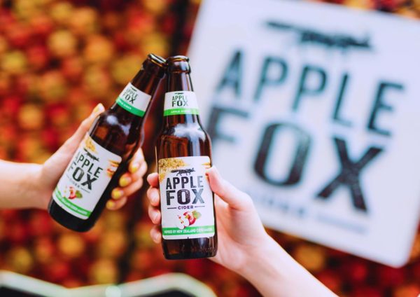 apple fox cider glass bottle