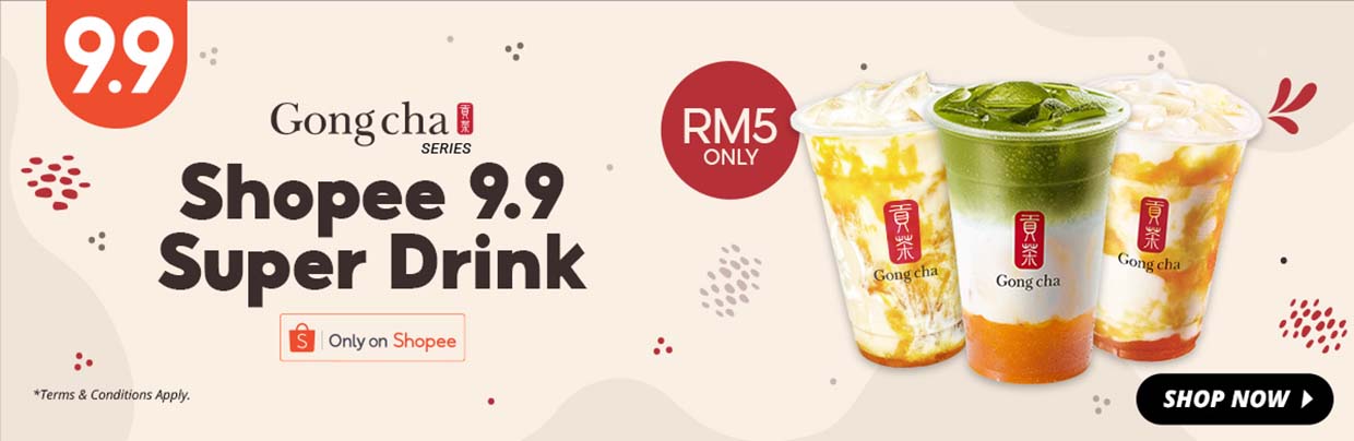 Gong Cha’s First e-Drink Series @ Shopee 9.9 Super Drinks