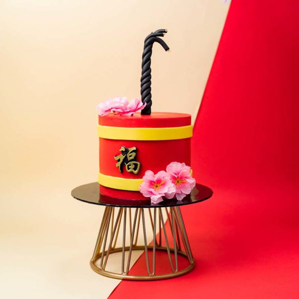 elevete patisserie cny cow cow collection firecracker cake