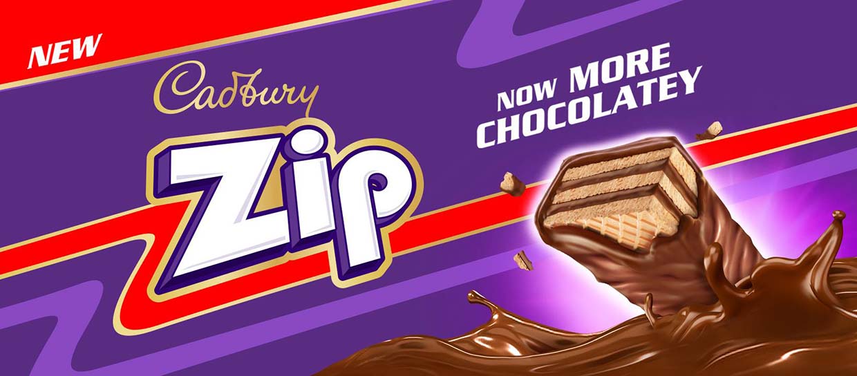 All New Cadbury Zip With More Chocolate & Better Wafer