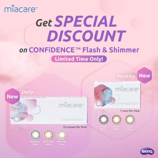miacare confidence flash shimmer colour contact lenses offer