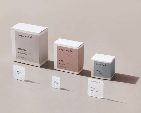 evolcare biotics series skin care products unidose packaging