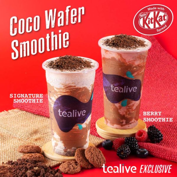 tealive kitkat coco wafer smoothie limited time menu
