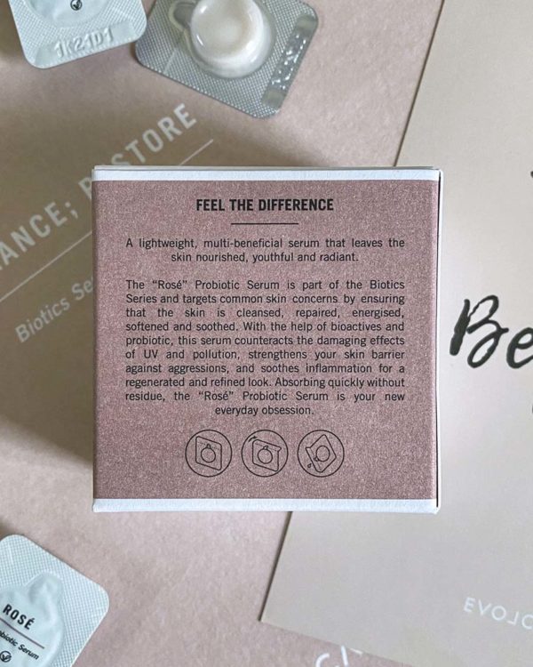 evolcare rematter biotics series mask set rose probiotic serum