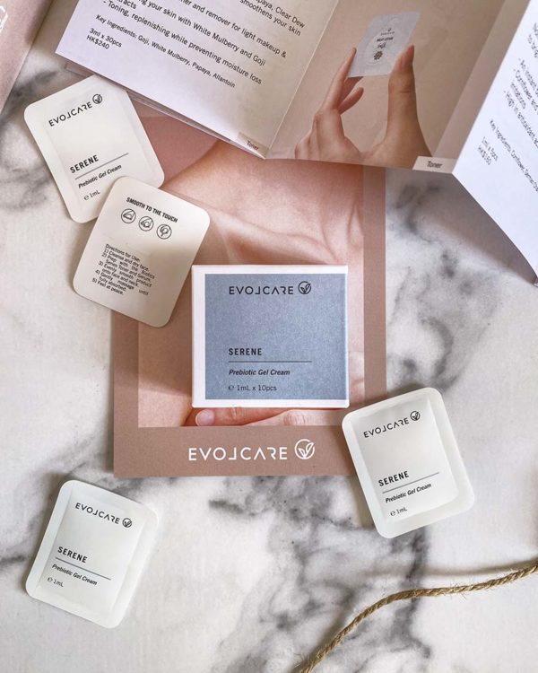 evolcare rematter biotics series mask set serene prebiotic gel cream