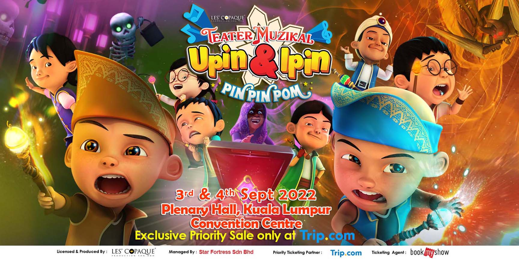 Upin & Ipin Musical Theatre – Pin Pin Pom! @ Plenary Hall, Kuala Lumpur Convention Centre