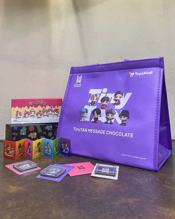 topzmall tinytan message chocolate ver2 korean group bts limited edition cooler bag