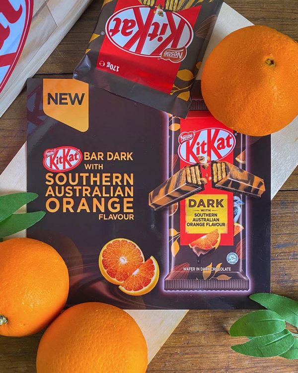 kitkat bar dark with southern australian orange flavour 