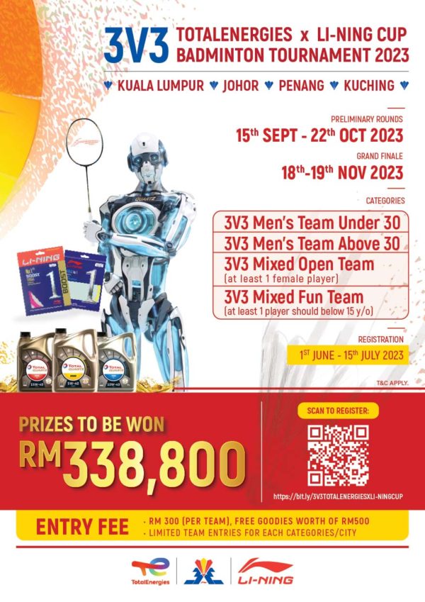 totalenergies li-ning cup 3v3 badminton tournament malaysia registration