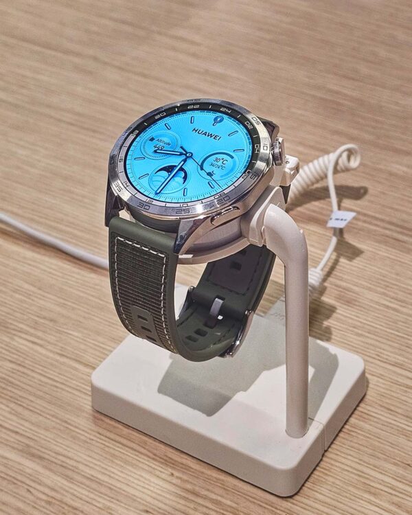 huawei watch gt 4 green woven strap