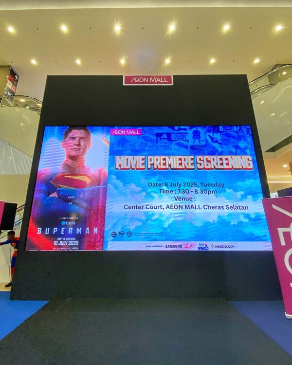 aeon mall malaysia superman pop-up store roadshow tgv cinemas cheras selatan 