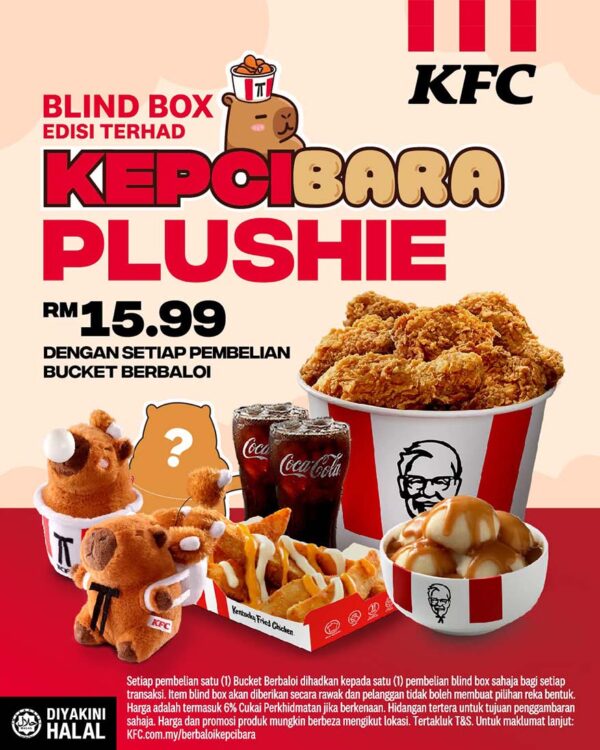 kfc malaysia bucket berbaloi kepcibara blind box collectibles