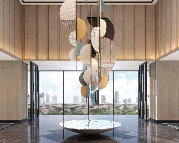 sheraton johor bahru bright lighted lobby