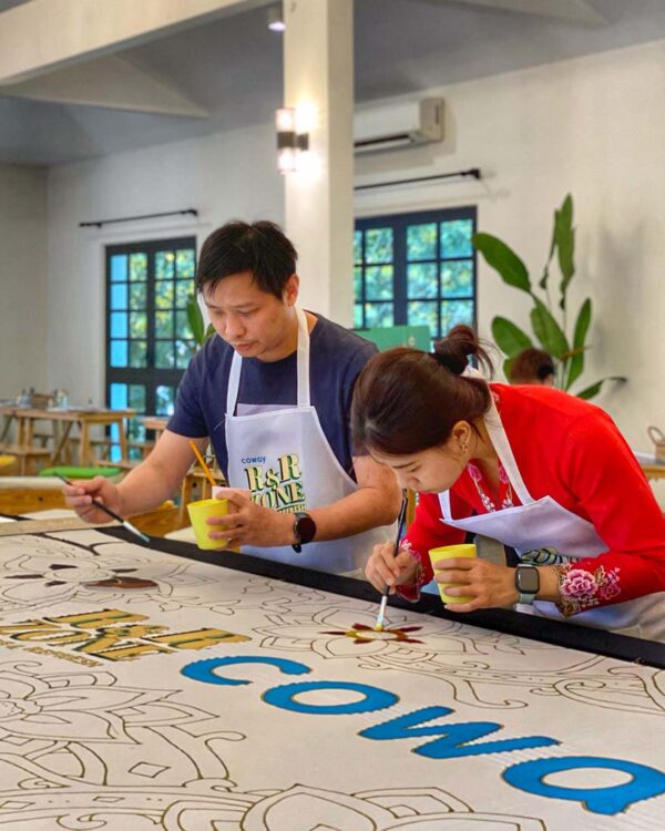 coway malaysia air purifier studio suite atrium rileks refresh zone collective batik mural painting