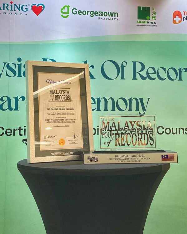 big caring group most pharmacists certified atopic eczema counsellors malaysia book of records recognisation