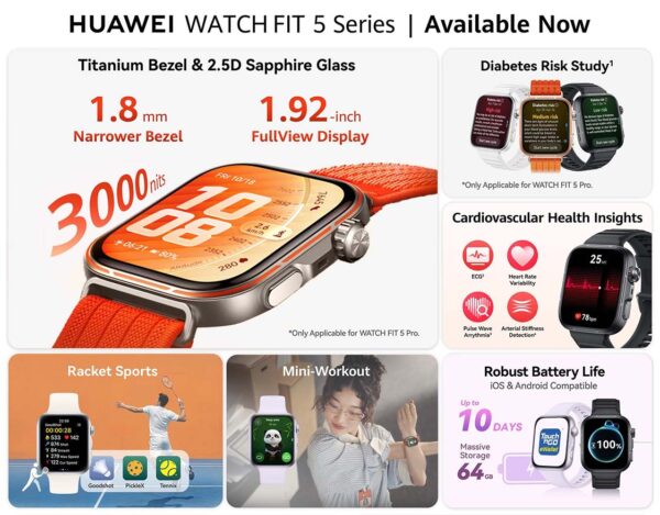 huawei watch fit 5 series features